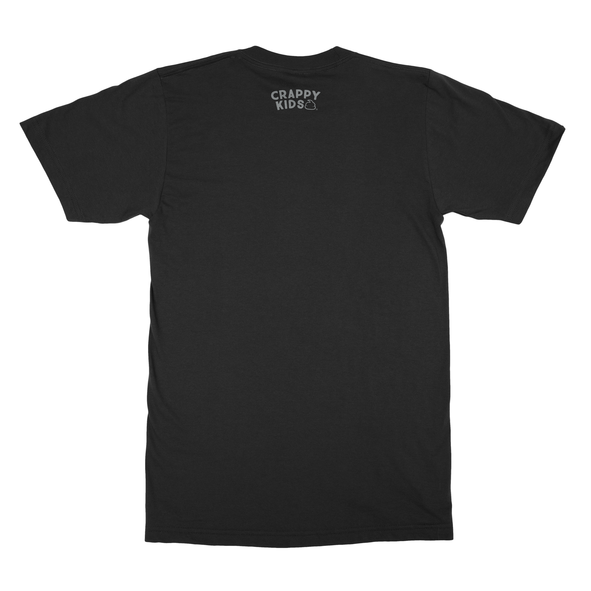 Eat Sleep Crap Repeat Black T-Shirt (White/Grey)