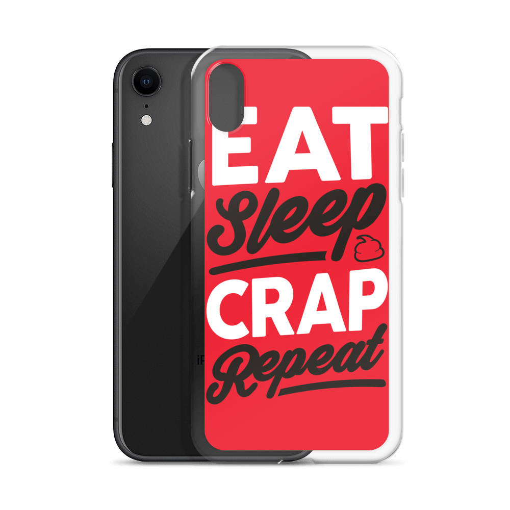 Eat Sleep Crap Repeat (Red) iPhone Case