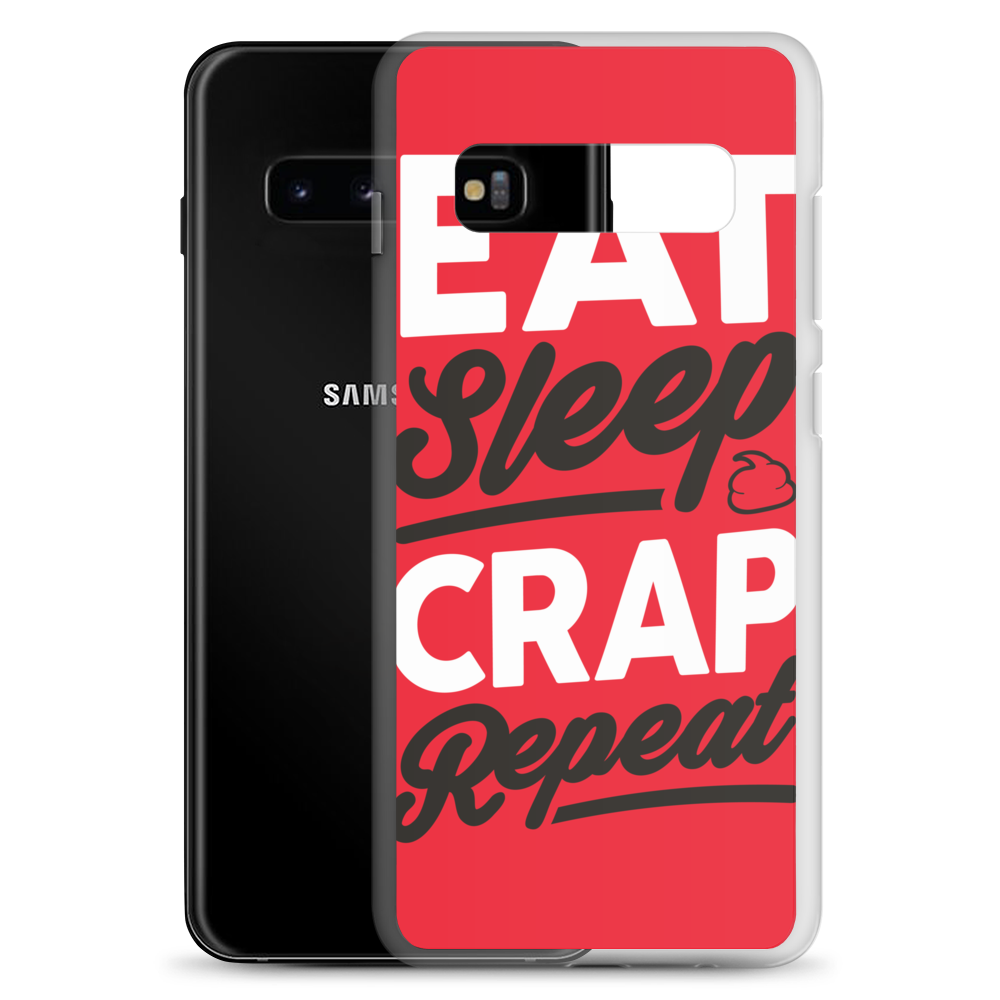 Eat Sleep Crap Repeat (Red) Samsung Case