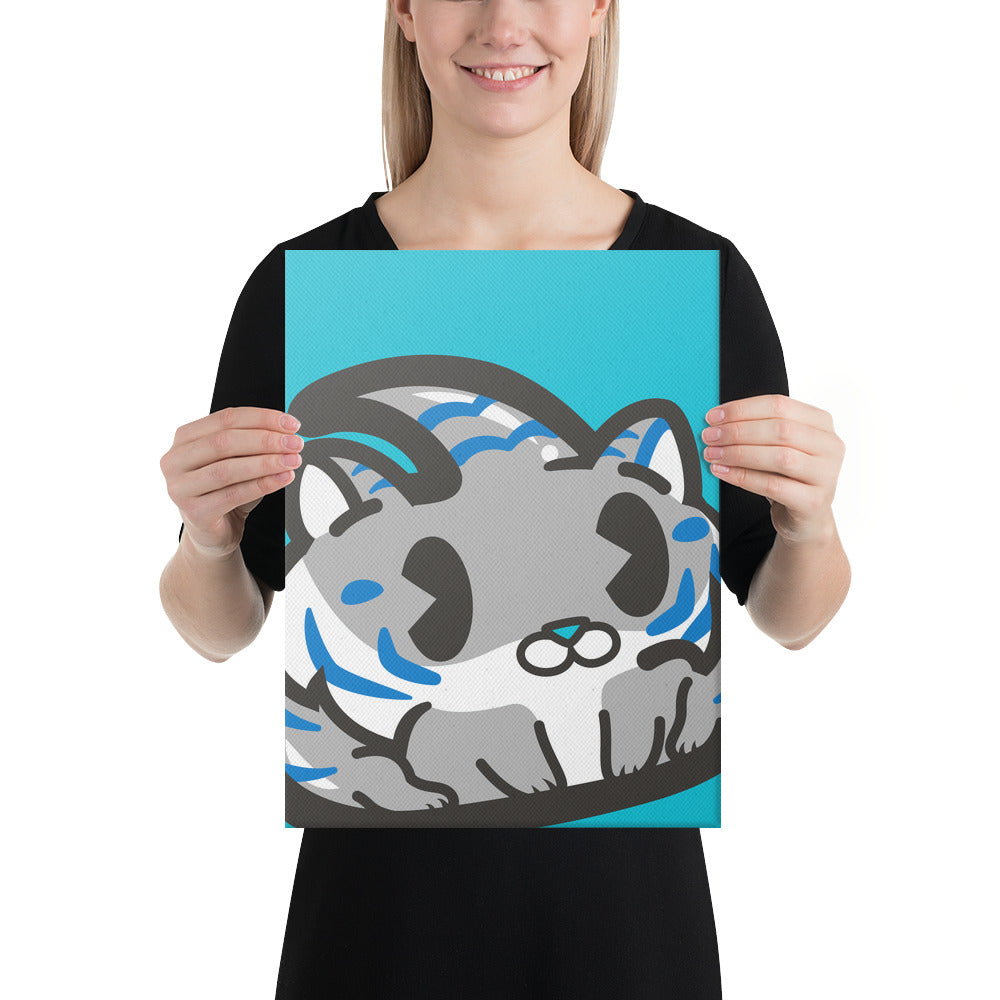 Grey Tiger 12x16 Canvas Print