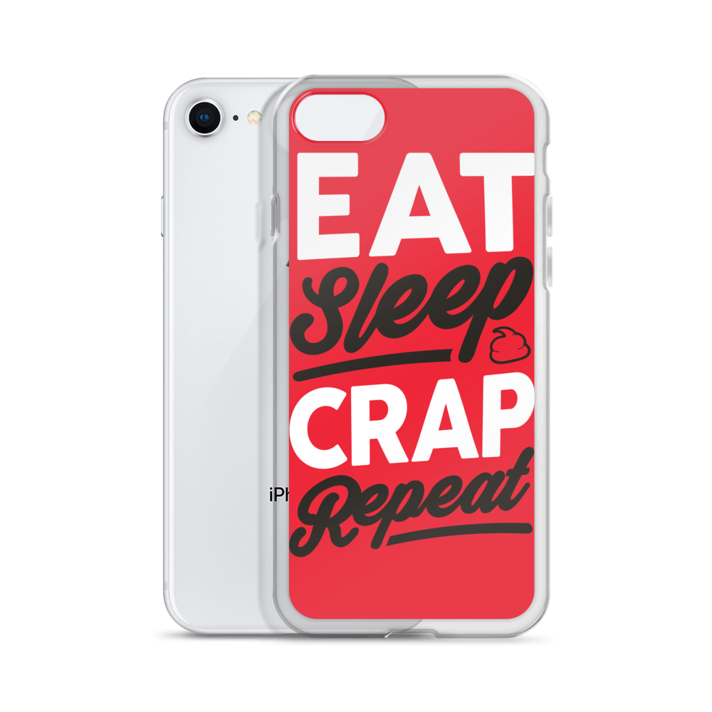 Eat Sleep Crap Repeat (Red) iPhone Case