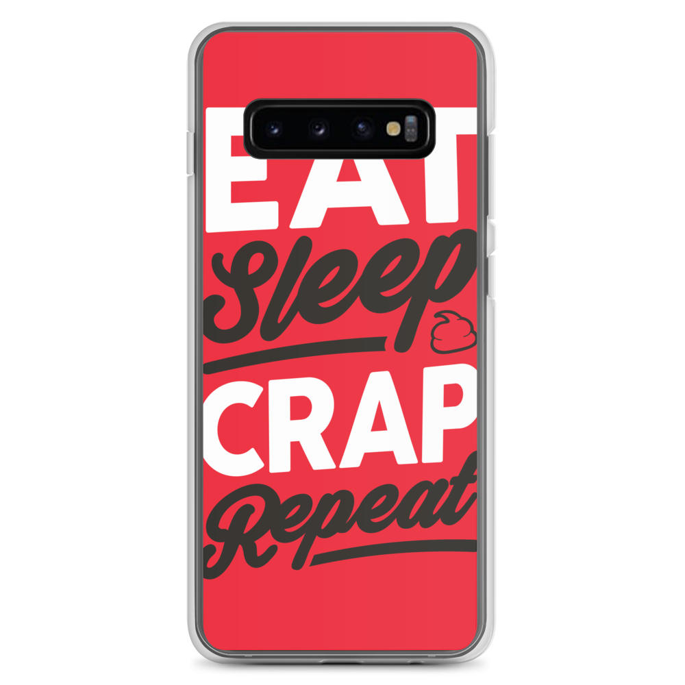 Eat Sleep Crap Repeat (Red) Samsung Case