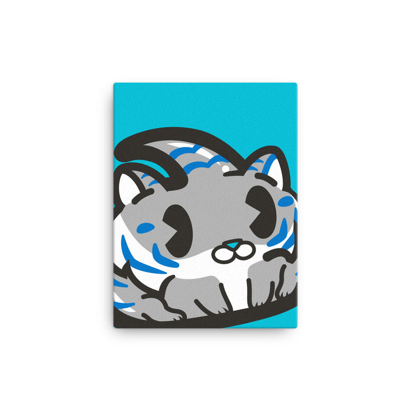 Grey Tiger 12x16 Canvas Print