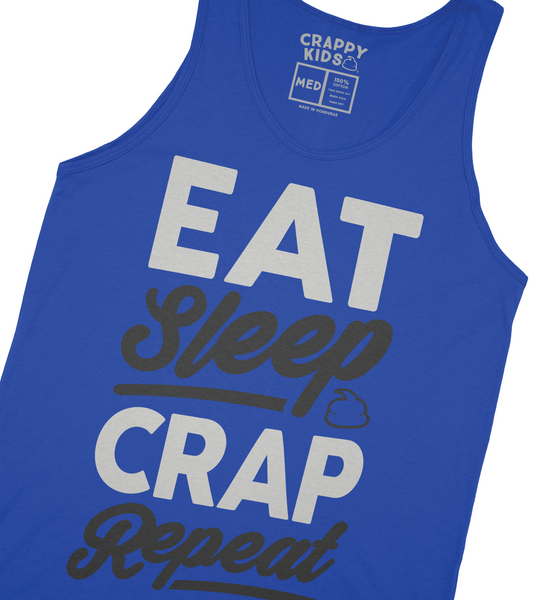 Eat Sleep Crap Repeat (Blue)  Tank Top
