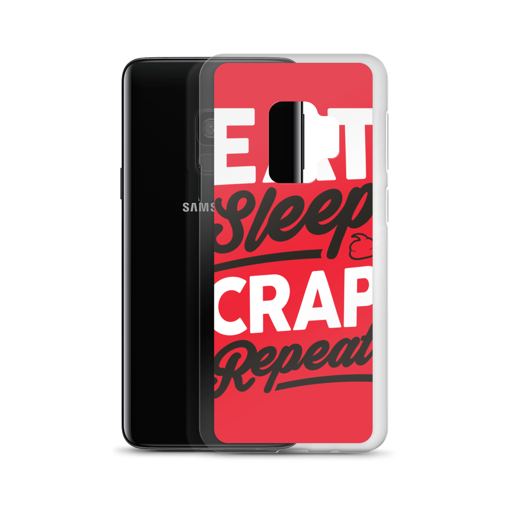 Eat Sleep Crap Repeat (Red) Samsung Case